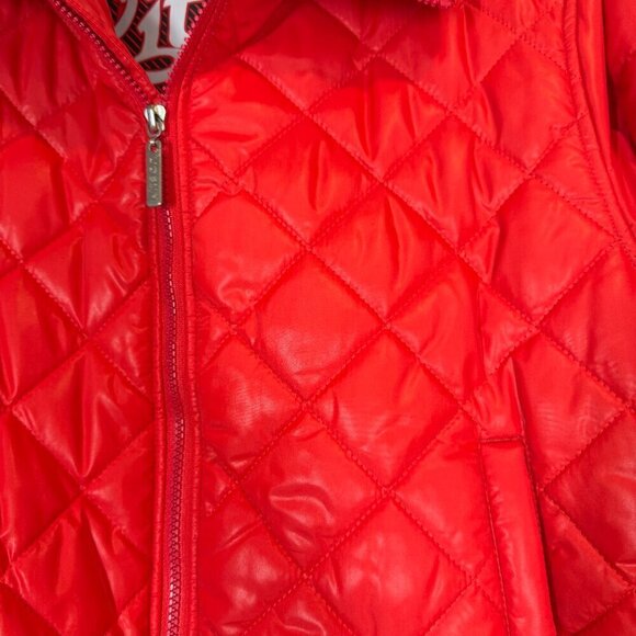 Kitson Red Puffer Jacket Quilted Large - Picture 6 of 11